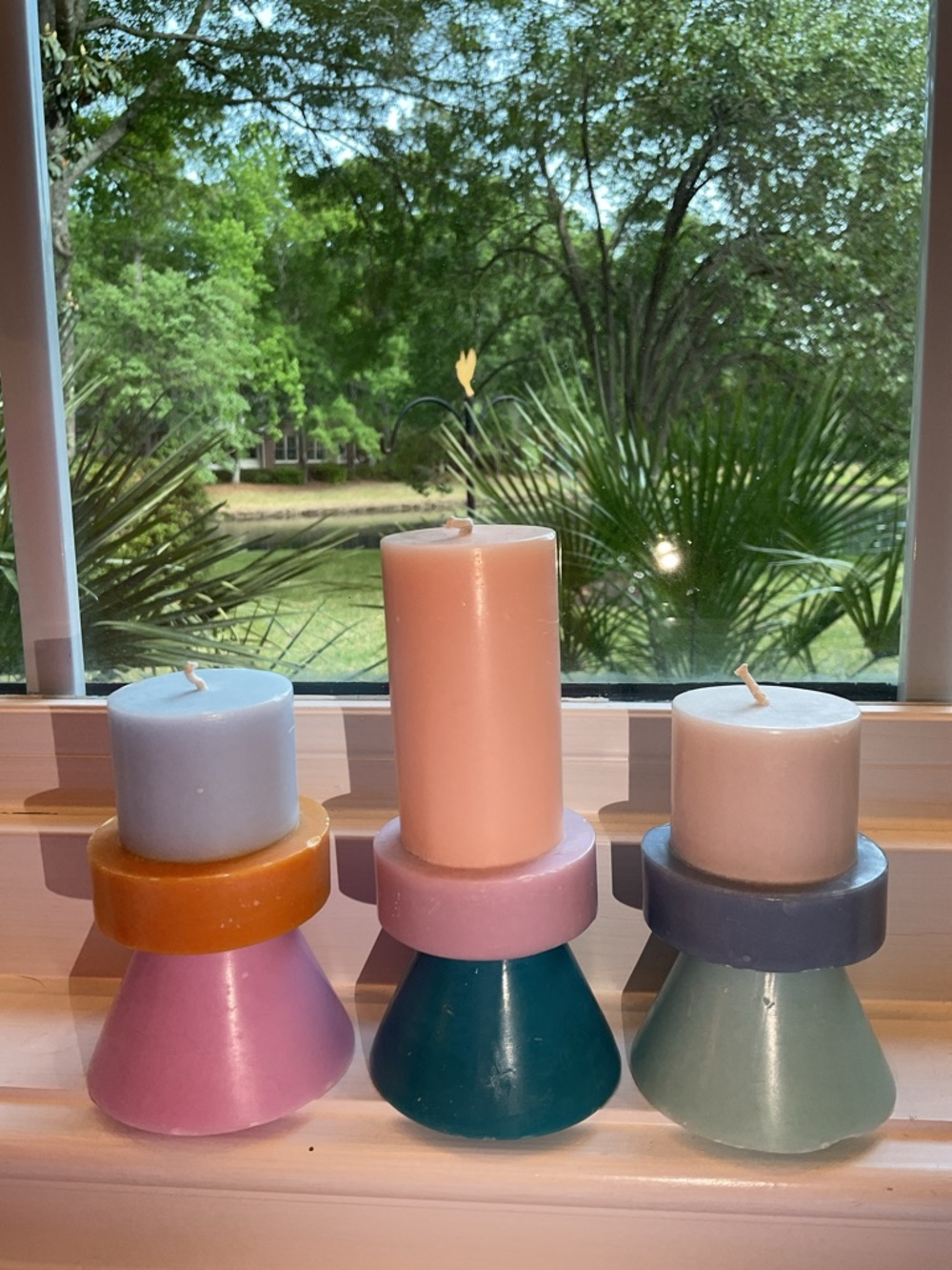 Handmade Pastel Layered Candle Set